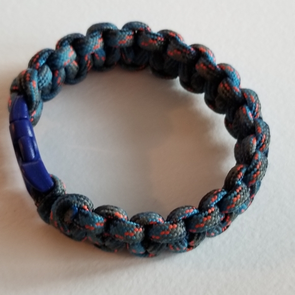 Paracord bracelet blue orange para cord - Picture 5 of 10